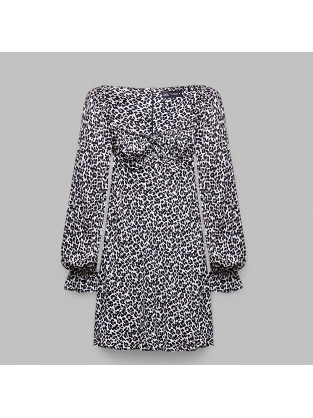 ZARA-Animal Print dress-size Small-black/white-NWT-Retail $50